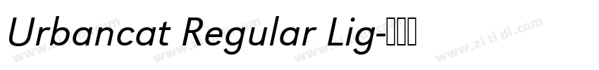 Urbancat Regular Lig字体转换